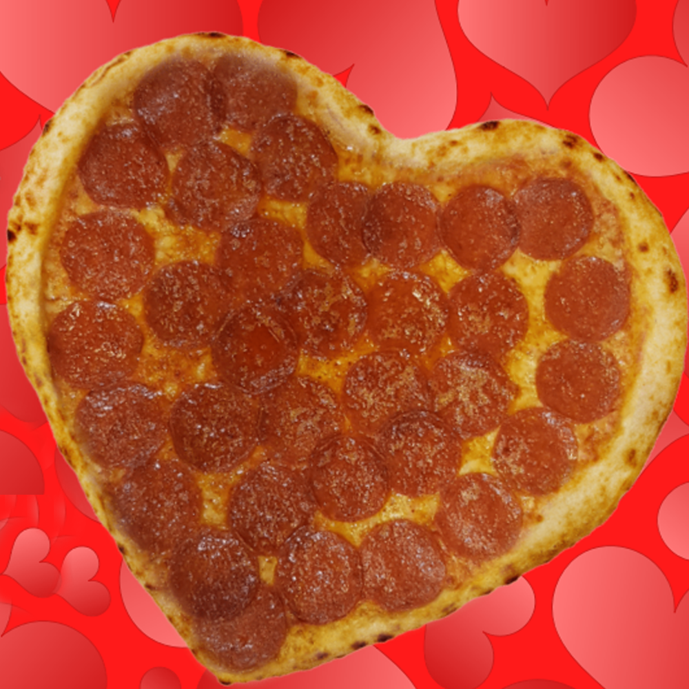 Love Heart Pizza - Pepperoni